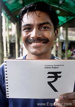 IndianRupeenewsymboldesignerDUdayaKumar thumb Finally, Indian Rupee gets the currency symbol