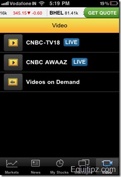 moneycontrolmarketsonmobileWatchCNBCLiveVideo thumb Download Markets on Mobile   Official Moneycontrol.com app for iPhone