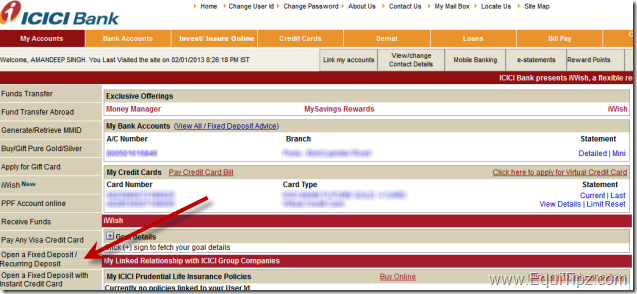 Recurring Deposit - ICICI Bank Netbanking Online